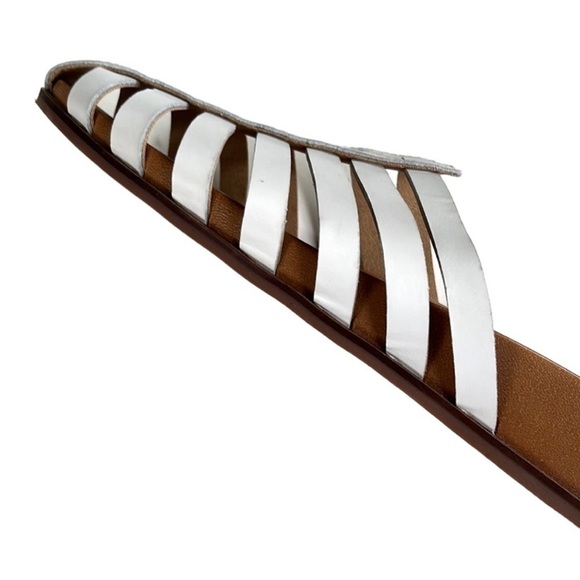 NWOT Lucky Brand Leather Sandals White Size 7 - Picture 4 of 7